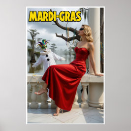 Poster Cartaz de viagem para Mari Gras