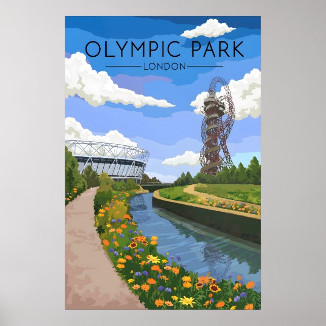 Poster Cartaz de Viagem Parque Olímpico Londres (Frente)