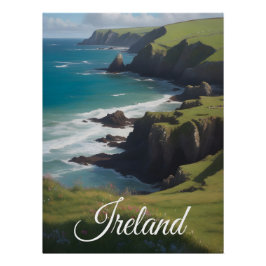 Póster Cartaz de Viagem pelo Interior da Irlanda