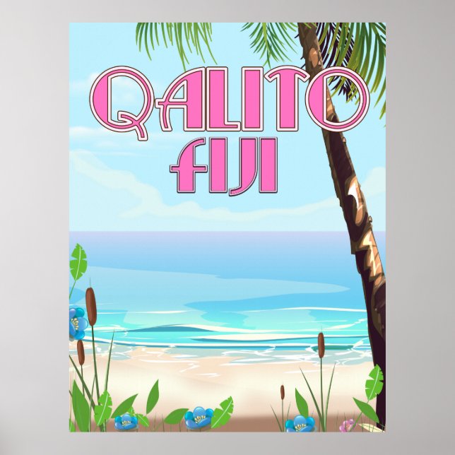 Poster Cartaz de viagem Qalito Fiji (Frente)
