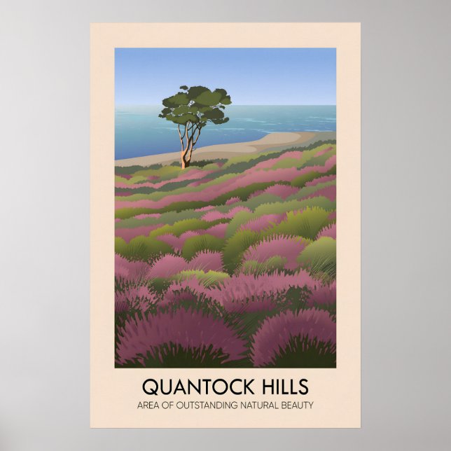 Poster Cartaz de Viagem Quantock Hills AONB (Frente)