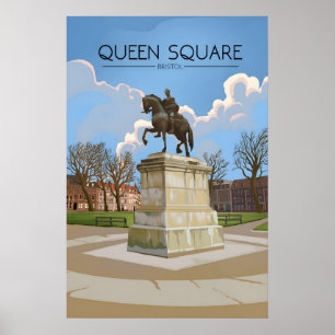 Poster Cartaz de Viagem Queen Square Bristol
