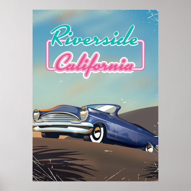 Póster Cartaz de viagem Riverside Califórnia (Frente)