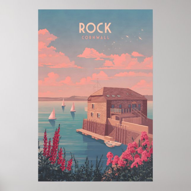 Poster Cartaz de Viagem Rock Cornwall (Frente)