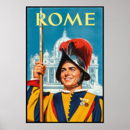 Poster cartaz de viagem Roma
