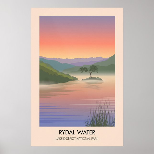 Poster Cartaz de Viagem Rydal Water Lake District (Frente)