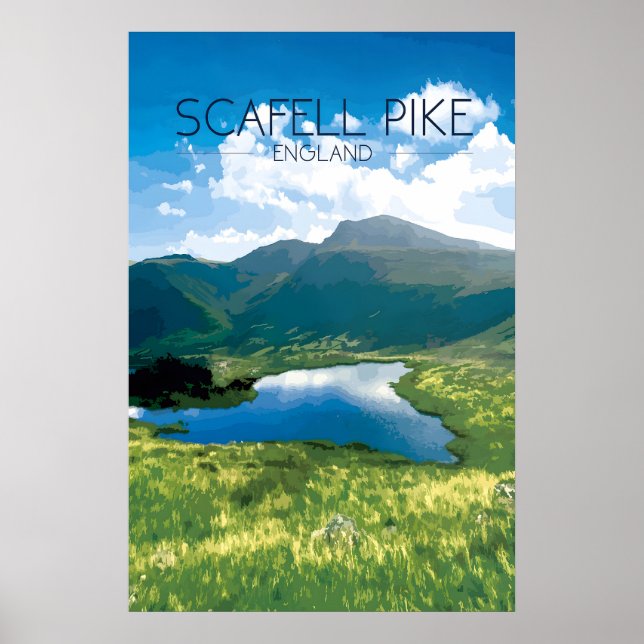 Poster Cartaz de Viagem Scafell Pike (Frente)
