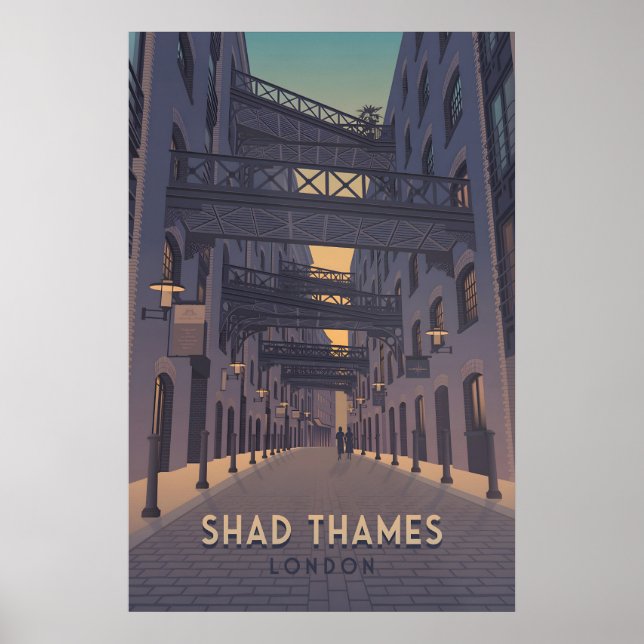 Poster Cartaz de Viagem Shad Thames Londres (Frente)