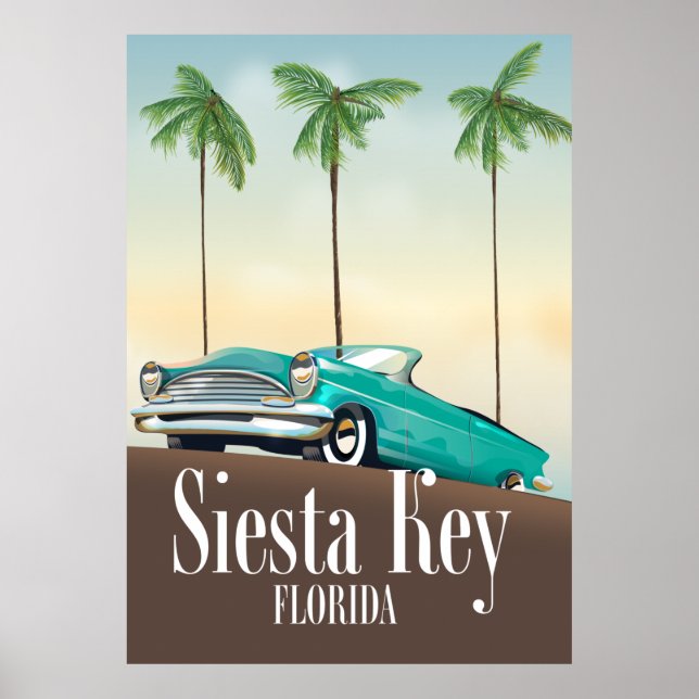 Poster Cartaz de viagem Siesta Key Flórida (Frente)