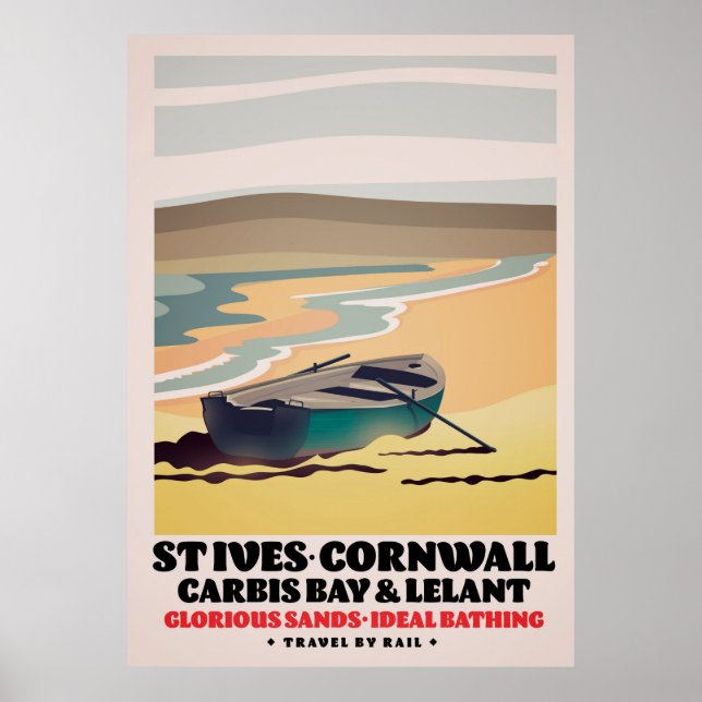 Poster Cartaz de Viagem St Ives Cornwall (Frente)