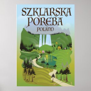 Poster Cartaz de viagem Szklarska Poreba‎ Polônia