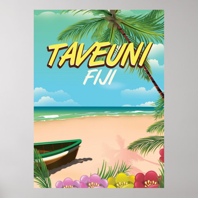 Póster cartaz de viagem Taveuni Fiji (Frente)