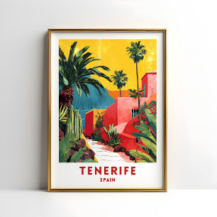 Poster Cartaz de Viagem Tenerife Espanha Arte de Parede