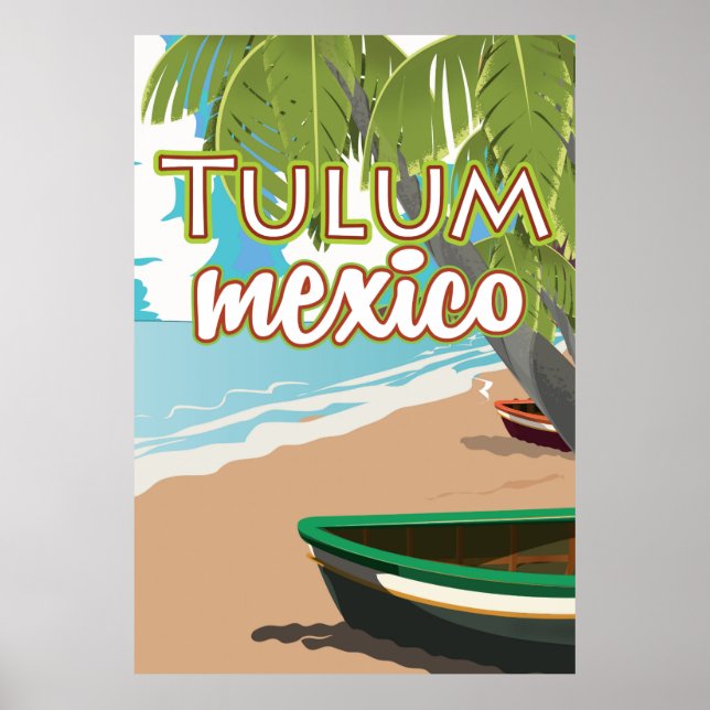 Póster cartaz de viagem Tulum, México (Frente)