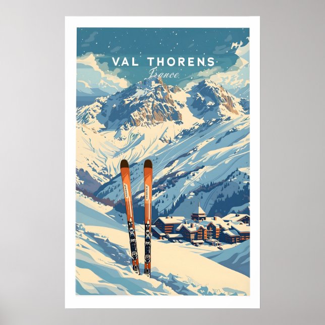Poster Cartaz de Viagem Val Thorens 1 (Frente)