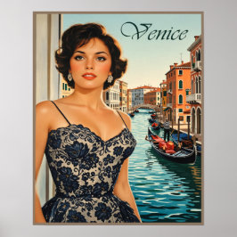 Poster cartaz de viagem Veneza, Itália