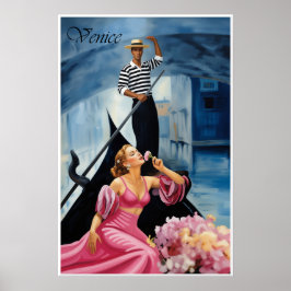 Poster Cartaz de viagem Veneza, Itália