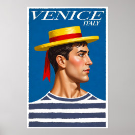 Poster Cartaz de Viagem Veneza, Itália