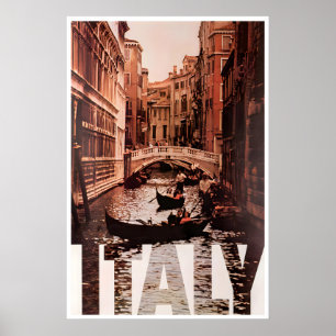 Poster Cartaz de Viagem Veneza Itália Arte Italiana