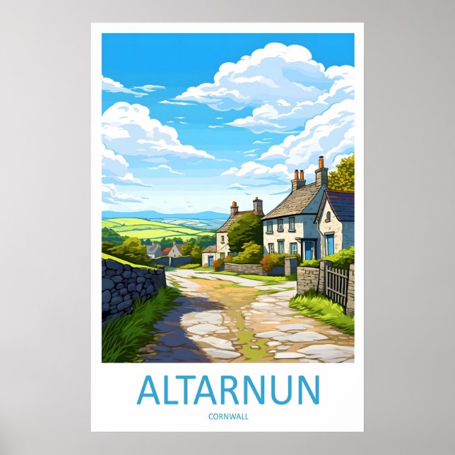 Poster Cartaz de Viagem Vintage Altarnun Parque Nacional  (Frente)