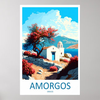 Poster Cartaz de Viagem Vintage Amorgos Parque Nacional d