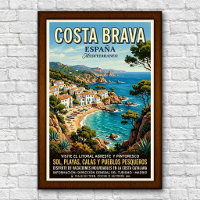 Cartaz de Viagem Vintage Anos 60 Costa Brava, Espa