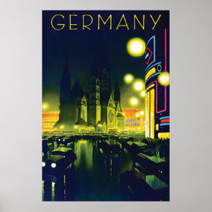 Poster Cartaz de Viagem Vintage Berlim (1927) Kaiser Wilh