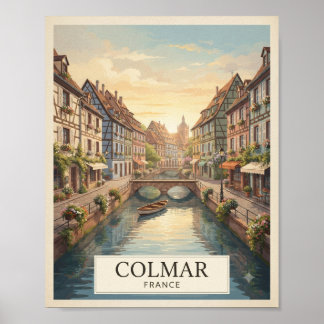 Poster Cartaz de Viagem Vintage Colmar França