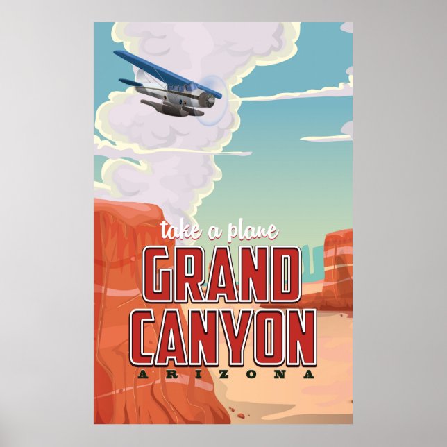 Póster Cartaz de viagem vintage do Grand Canyon (Frente)