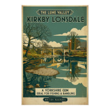 Cartaz de Viagem Vintage do Vale de Lune em Kirkby
