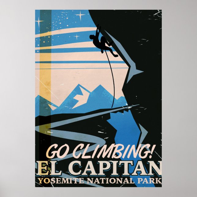 Póster Cartaz de viagem vintage El Capitan (Frente)