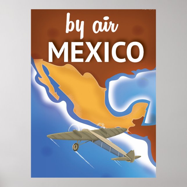 Póster Cartaz de viagem vintage México (Frente)