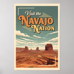 Poster Cartaz de Viagem Vintage Nação Navajo 