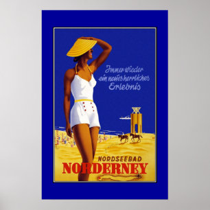 Poster Cartaz de Viagem Vintage Nordseebad Norderney