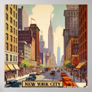 Poster Cartaz de Viagem Vintage Nova York