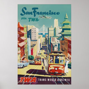 Poster Cartaz de Viagem Vintage São Francisco