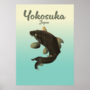 Poster cartaz de viagem Yokosuka Japão