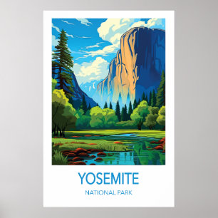 Poster Cartaz de Viagem Yosemite Arte do Parque Nacional