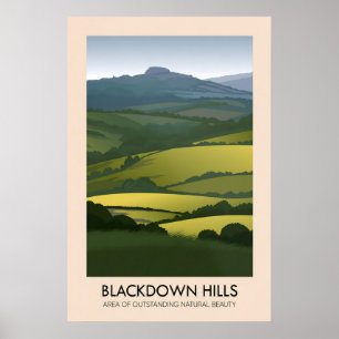 Poster Cartaz de Viagens AONB das Colinas de Blackdown