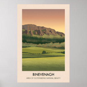 Poster Cartaz de Viagens Binevenagh AONB
