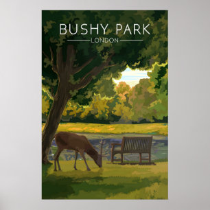 Poster Cartaz de Viagens Bushy Park Londres
