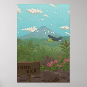 Poster Cartaz de Viagens da Costa Rica
