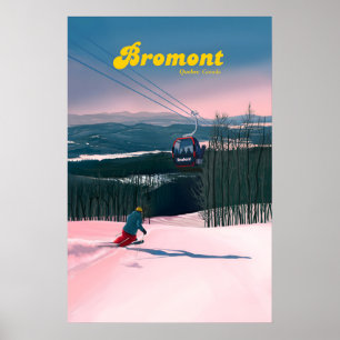 Poster Cartaz de Viagens da Estação de Esqui Bromont Cana