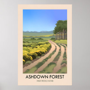 Poster Cartaz de Viagens da Floresta de Ashdown