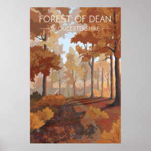 Poster Cartaz de Viagens da Floresta de Dean