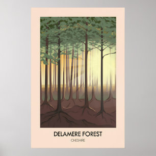 Poster Cartaz de Viagens da Floresta de Delamere