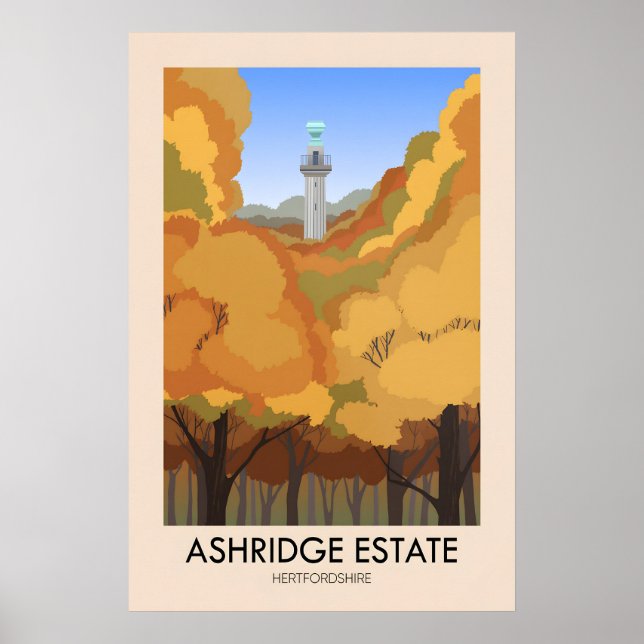Poster Cartaz de Viagens da Propriedade de Ashridge (Frente)
