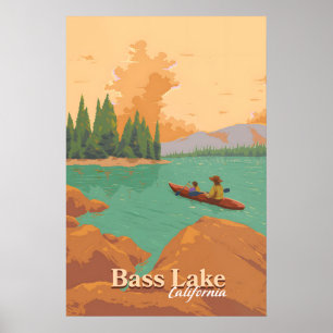 Poster Cartaz de Viagens de Bass Lake Califórnia