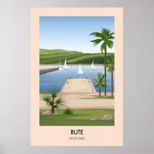 Poster Cartaz de Viagens de Bute Escócia