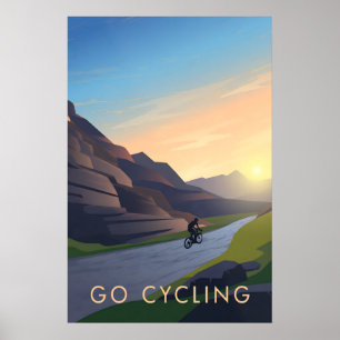 Poster Cartaz de Viagens de Ciclismo